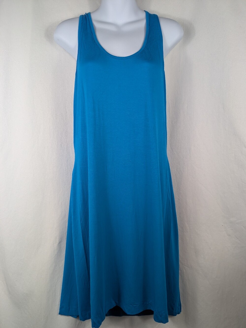 Calvin Klein Blue Racerback Casual Knit Dress 12
